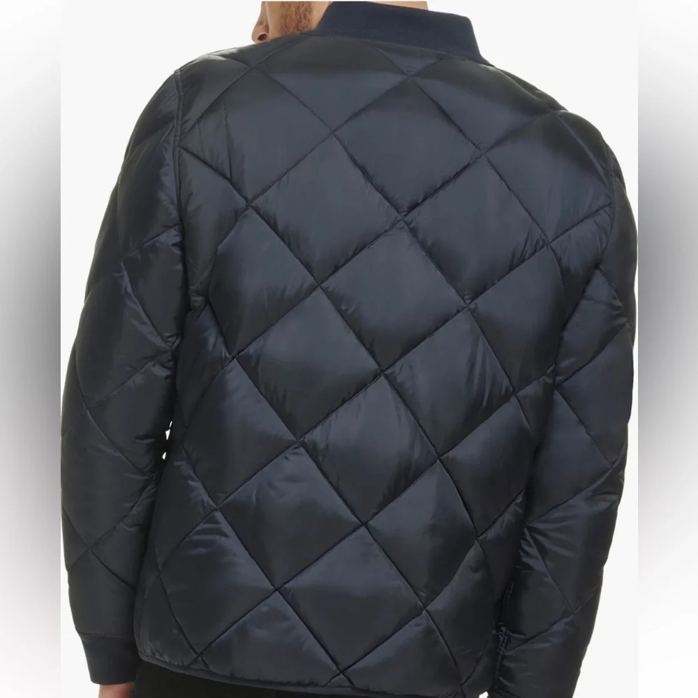 🆕Calvin Klein Button Front Dual Pocket Reversible Quilted Jacket::XL::NWT::Navy
